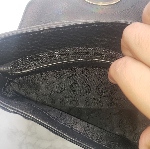 Used Michael Kors Small Black Crossbody Purse - Picture 4 of 5